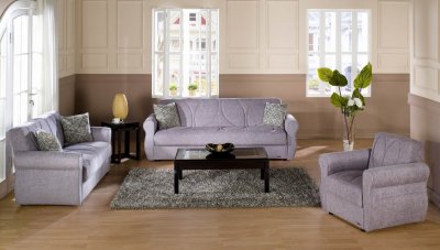 Story Fume Fabric Modern Sofa & Loveseat Set w/Options