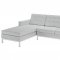 Loft Sectional Sofa in White Leather by Modway
