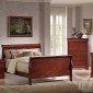 Cherry Finish Traditional 5Pc Bedroom Set w/Queen Size Bed