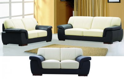 Luxury Living Room Furniture Sets on Brown And Beige Leather Living Room Set At Furniture Depot