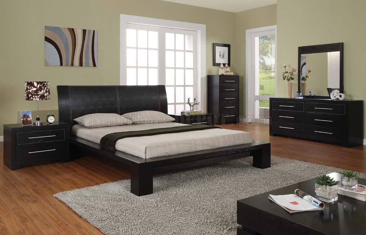 Modern 5 Piece Bedroom Set Berlin Espresso