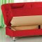 Vegas Rainbow Red Sofa Bed in Microfiber by Mondi
