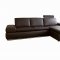 Modern Leather Sectional Sofa with Removable Headrest