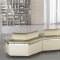 Cream Full Leather Wave Shape Modern Sectional Sofa