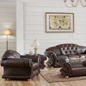 Apolo Sofa in Brown Leather by ESF w/Options