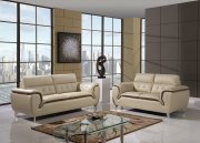 U7390 Sofa in Khaki Bonded Leather by Global w/Options