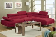 F7550 Sectional Sofa by Boss in Carmine Fabric