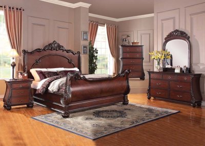 22360 Abramson Bedroom in Cherry by Acme w/Options