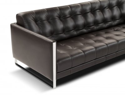 Juliet Sofa in Walnut or White Premium Leather by J&M w/Options