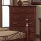 Rich Cherry Classic Bedroom w/Scrolling Metal Decorative Details