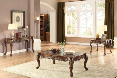 Logan 3547 Coffee Table 3Pc Set in Warm Cherry by Homelegance