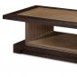 Chocolate & Jazz Stripe Wooden Coffee Table with Ashwood Frame