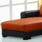 Dico Sectional Sofa in Brown & Orange Leather by Beverly Hills