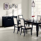 Louise Dining Room 7Pc Set 101561 in Black by Coaster w/Options