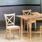Natural Finish Modern 5Pc Dining Set w/Butterfly Leaf Table