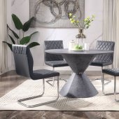 Ansonia Dining Table 77830 in Faux Concrete w/Optional Chairs
