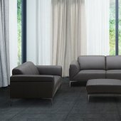 King Sofa in Grey Leather by J&M w/Options