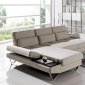 Yorba Sectional Sofa in Beige Fabric by VIG