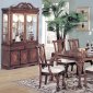 Brown Finish Classic 7Pc Dining Set w/Extension Leaf