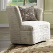 Athalia Swivel Chair 55307 in Shimmering Pearl Fabric by Acme