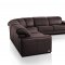 Nadir Sectional Sofa in Brown Full Leather by VIG