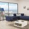 Royal Home Sectional Sofa in Dark Blue Fabric by Casamode