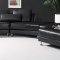 Black Bonded Leather Ultra Modern Modular 4PC Sectional Sofa