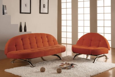 Convertible Chair Beds Futons on Amazon Com  San Juan Casual Convertible Sofa Fabric  Copper