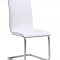 D490DT Dining Set 5Pc w/490DC White Chairs by Global Furniture