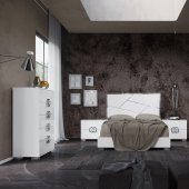Dafne Bedroom in White High Gloss by ESF w/ Options