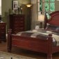 Brown Finish Traditional Queen Size Bed