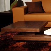 Action Coffee Table by Beverly Hills in Walnut & Hi-Gloss White