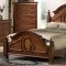 Rich Caramel Finish Elegant Antique Bedroom w/Arched Shape Bed