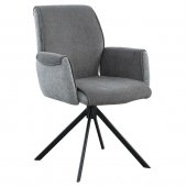 D81216DC Swivel Dining Chair Set of 4 in Gray by Global