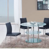 D79DT Dining Set 5Pc w/841DC Black Chairs by Global Furniture
