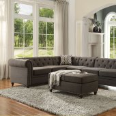 Aurelia II Sectional 52375 in Charcoal Fabric by Acme w/Option