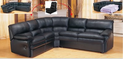Sofas  Recliners on Leather Contemporary Sectional Sofa With Recliner At Furniture Depot