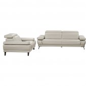 Mercer Sofa in Smoke Taupe Leather by Beverly Hills w/Options