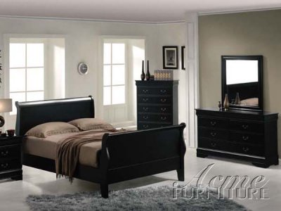 Queen Size  Sets on Finish 5pc Traditional Bedroom Set W Queen Size Bed At Furniture Depot