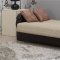 Fabric & Vinyl Two-Tone Modern Sofa Bed w/Options