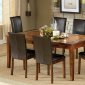 Brown Finish Modern Dining Table w/Optional Side Chairs