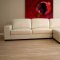 Modern Sectional Sofa in Ivory Leather