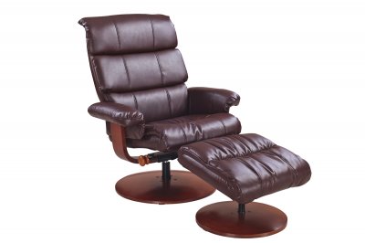 Reclining Baby Chair on Bonded Leather Modern Recliner Chair W Ottoman At Furniture Depot