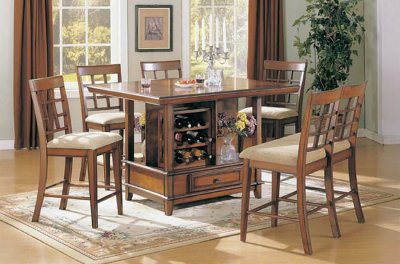 Modern Dinette Wine Storage Table w/Optional Loveseats & Chairs