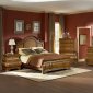 Warm Brown Finish Traditional Style Bedroom w/Optional Items
