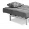 Gray Microfiber Convertible Sleeper Sofa with Split Back