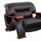 U2033 Loveseat in Black Bonded Leather by Global w/Options