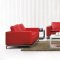 White, Black or Red Top Grain Leather 3PC Modern Living Room Set