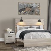 Linwood Bedroom Set 5Pc in White Wash by Global w/Options