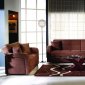 Truffle Contemporary Living Room w/Fold-Down Sofa & Storages